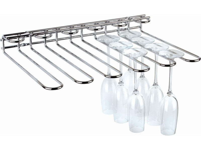 APS Porte-verres avec rails, métal chromé