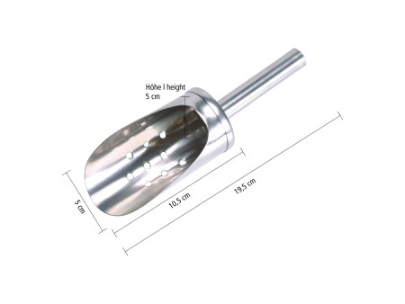 APS Pelle à glace, acier inoxydable, longueur: 190 mm