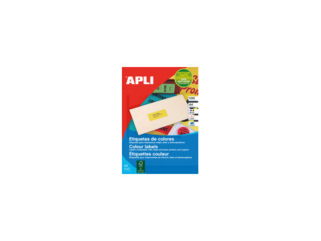 APLI Etiquette d'adresse, 105 x 148,5 mm, jaune