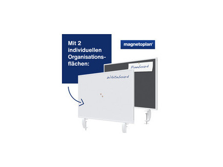 magnetoplan Cloison de séparation de bureau VarioPin, gris