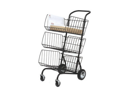 ALBA Chariot pour transport du courrier, en métal, noir