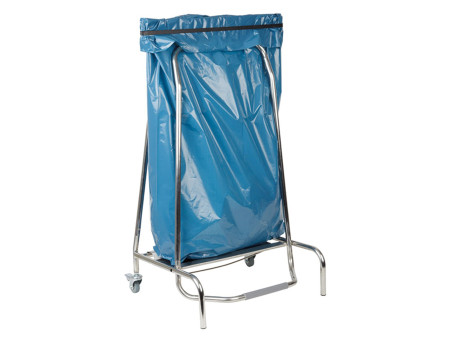 APS Support de sac poubelle QUICKSTEP, 120 litres, argent