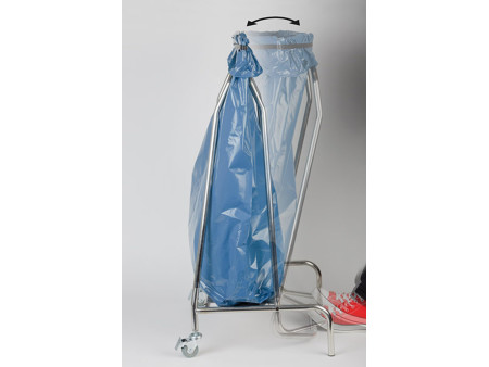 APS Support de sac poubelle QUICKSTEP, 120 litres, argent