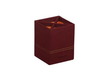 RHODIA Pot à crayons, en simili cuir, paon