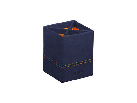 RHODIA Pot à crayons, en simili cuir, paon