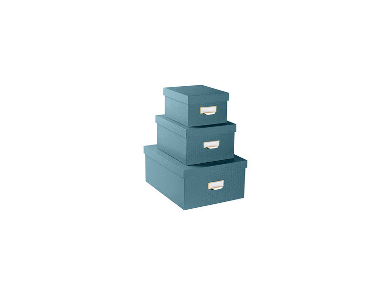EXACOMPTA Lot de 3 boîtes gigogne Office by Me, beige