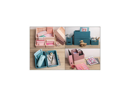 EXACOMPTA Boîte de rangement Smart Case Mini, vieux rose