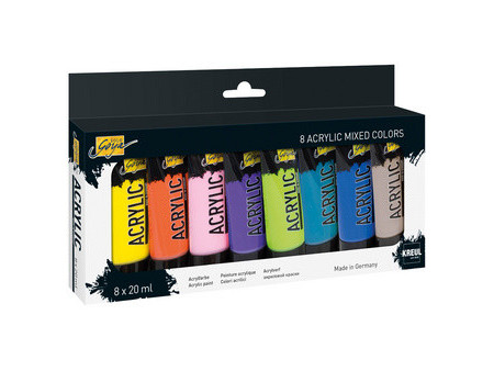KREUL Peinture acrylique SOLO Goya Acrylic, 20 ml, set de 8