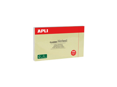 APLI Notes adhésives 'CLASSIC Notes!', 75 x 50 mm, jaune