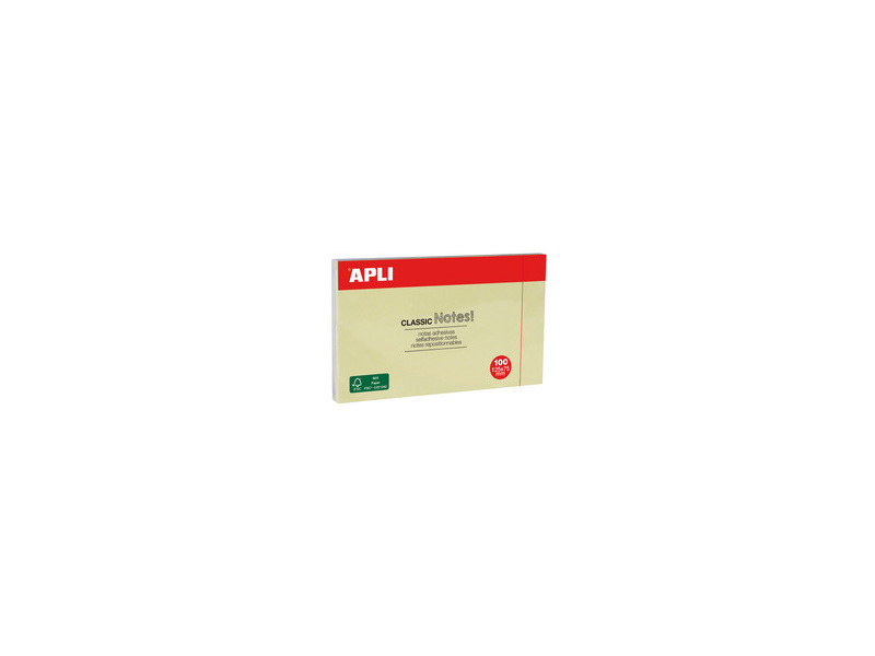 APLI Notes adhésives 'CLASSIC Notes!', 75 x 50 mm, jaune