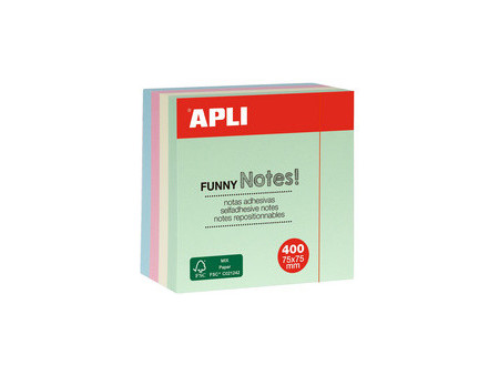 APLI Cube de notes adhésives 'FUNNY Notes!', 75 x 75 mm