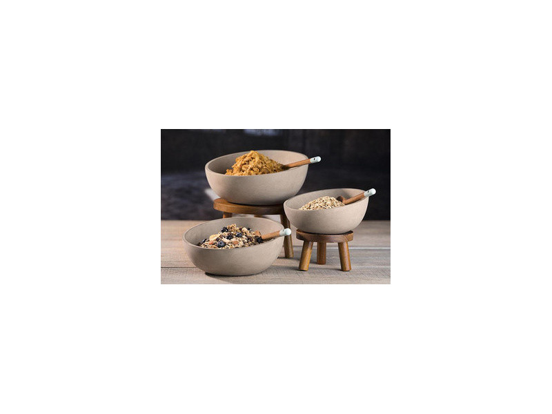 APS Bol pour buffet ELEMENT, béton, 1,1 litre, gris