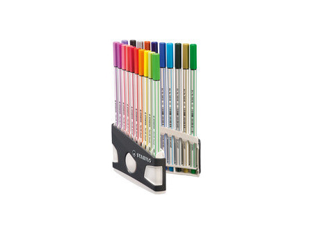 STABILO Feutre pinceau Pen 68 brush ARTY, ColorParade de 20