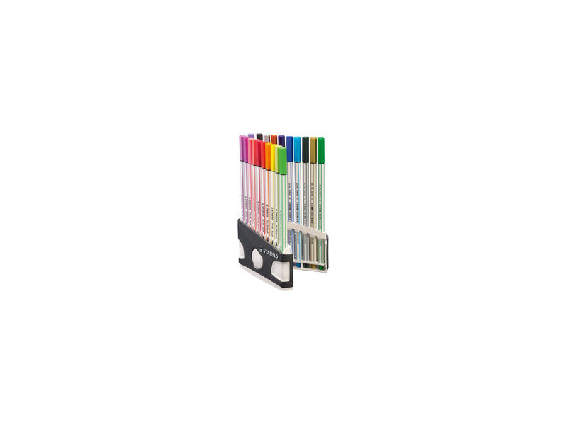 STABILO Feutre pinceau Pen 68 brush ARTY, ColorParade de 20