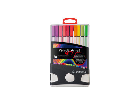 STABILO Feutre pinceau Pen 68 brush ARTY, ColorParade de 20