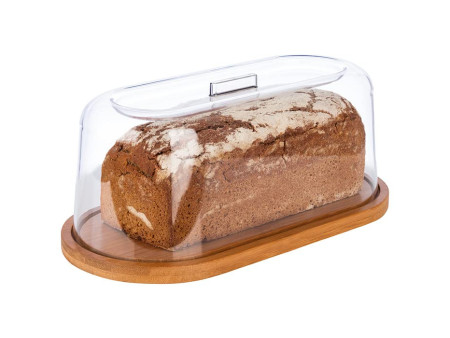 APS Plateau en bambou avec cloche, ovale, (L)280 x (P)140 mm