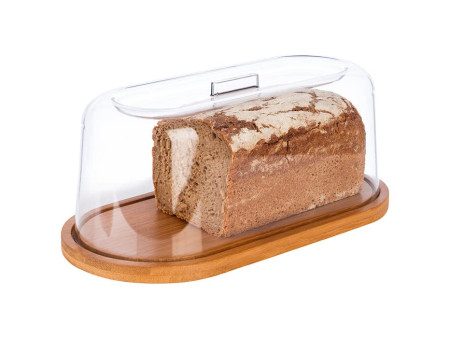 APS Plateau en bambou avec cloche, ovale, (L)280 x (P)140 mm
