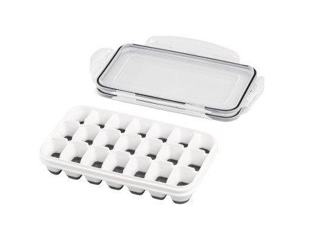APS Bac à glaçons avec couvercle, transparent / gris