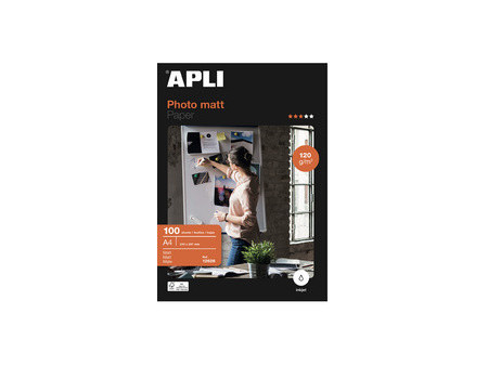 APLI Papier photo, A4, 120 g/m2, mat