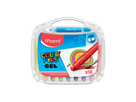 Maped Craie gel COLOR'PEPS GEL, étui plastique de 10