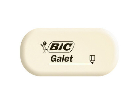 BIC Gomme en caoutchouc Galet, blanc, oval