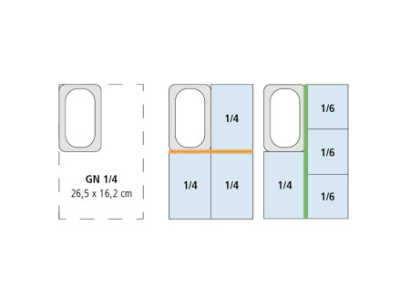 APS Récipient GN 1/4, (L)265 x (P)162 x (H)40 mm
