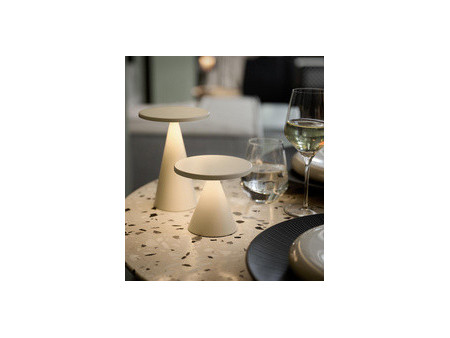 APS Lampe de bureau rechargeable à LED CONE, blanc