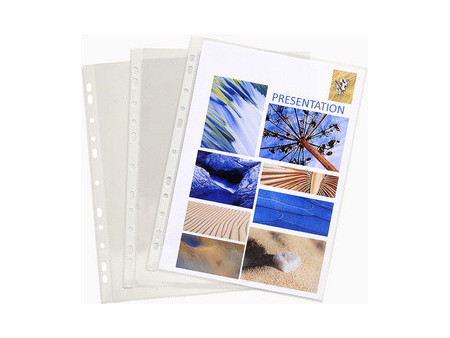 EXACOMPTA Pochette perforée, A4, PVC, lisse, transparent