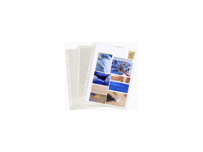 EXACOMPTA Pochette perforée, A4, PVC, lisse, transparent