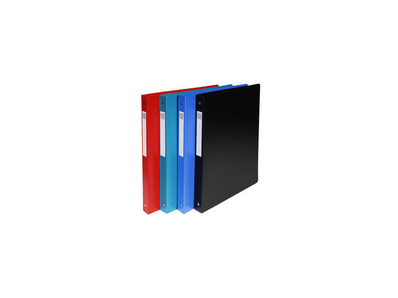 EXACOMPTA Classeur rigide Opaque, PP, A4, 4 anneaux, assorti