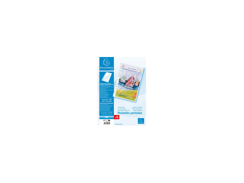 EXACOMPTA Pochette perforée, A4, PP, transparent