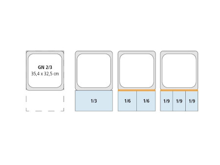 APS Couvercle GN 2/3, (L)355 x (P)325 x (H)30 mm