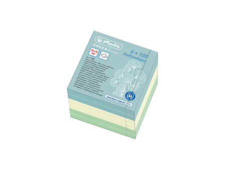 herlitz Cube bloc-notes GREENline, 75 x 75 mm