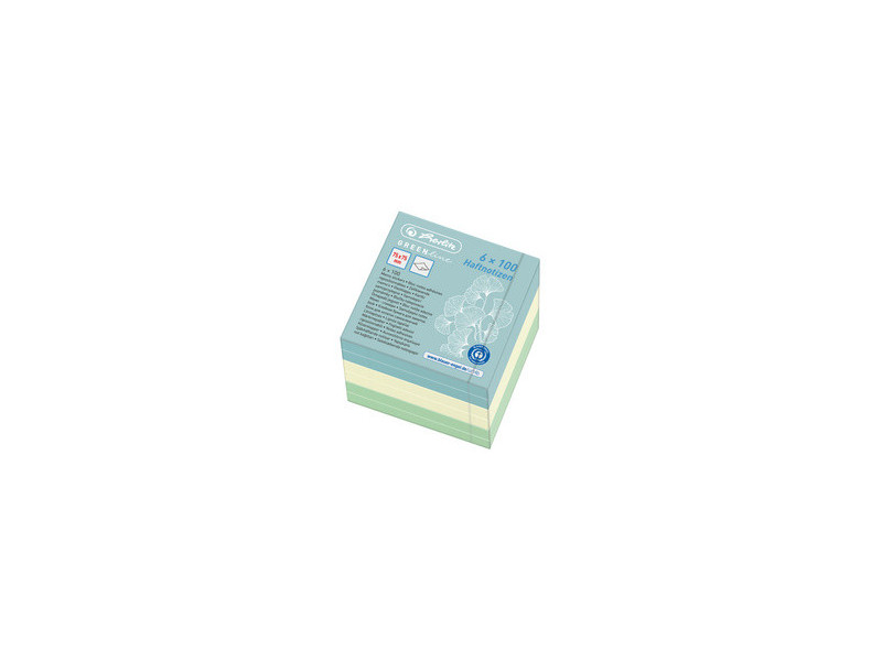 herlitz Cube bloc-notes GREENline, 75 x 75 mm