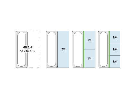 APS Couvercle hermétique GN 2/4, (L)530 x (P)162 x (H)30 mm