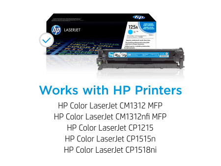 hp Toner hp 125A pour Color LaserJet CP1215, cyan