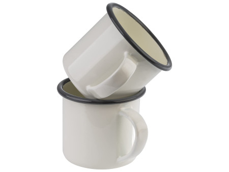 APS Tasse à anse émaillée, 350 ml, set de 2