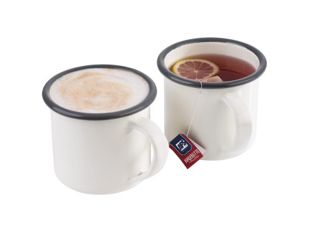 APS Tasse à anse émaillée, 350 ml, set de 2
