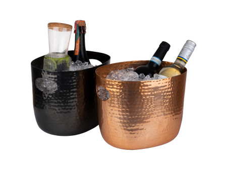 APS Seau à vin/champagne pour 1 à 2 bouteilles, noir