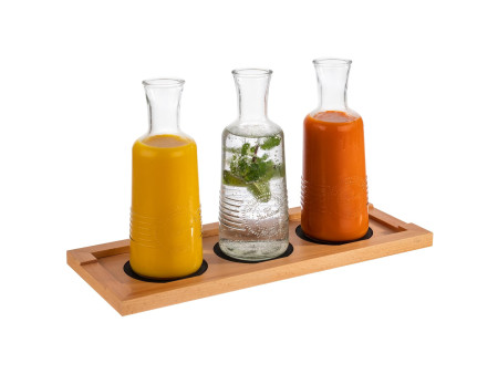 APS Planche de buffet pour carafes, chêne naturel