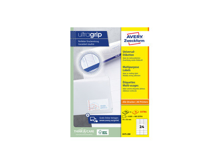 AVERY Zweckform Etiquette universelle, 105 x 74 mm, blanc