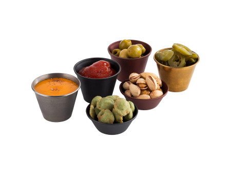 APS Coupelle à dips, 60 ml, noir gris, set de 6