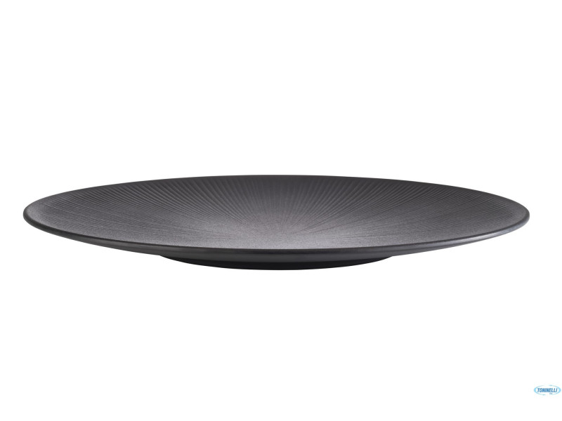 APS Assiette plate NERO, diamètre: 420 mm, noir