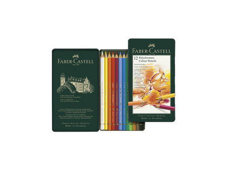 FABER-CASTELL Crayons de couleur POLYCHROMOS, étui en métal