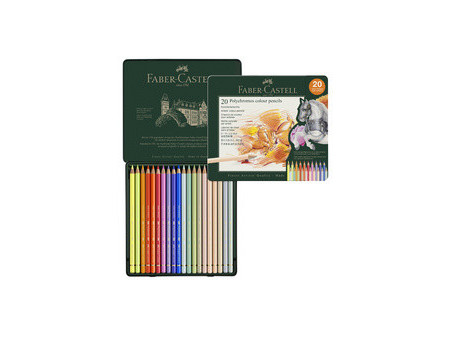 FABER-CASTELL Crayons de couleur POLYCHROMOS, étui en métal