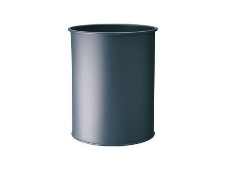 DURABLE Corbeille METALL, rond, 15 litres, argent métallique