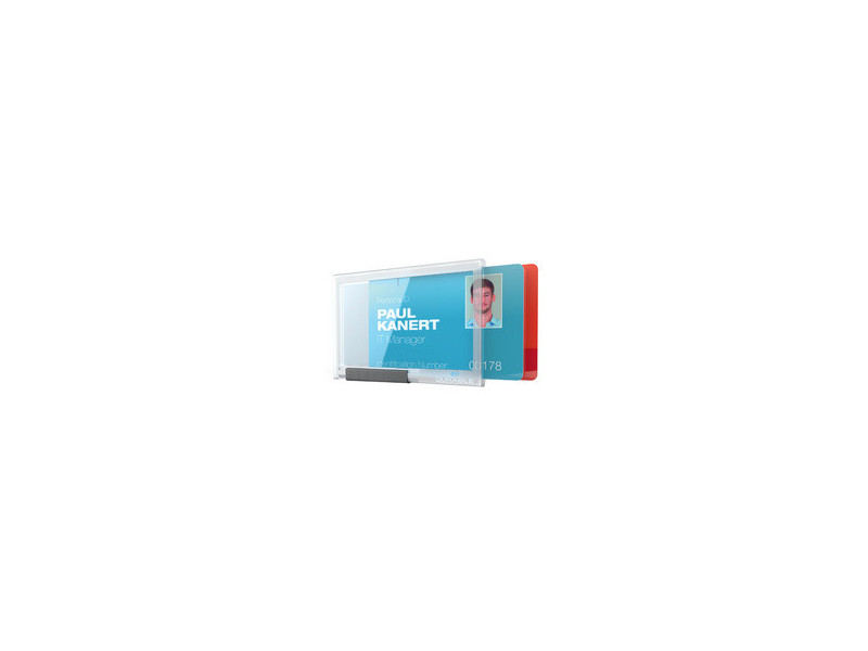DURABLE Porte-badge PUSHBOX TRIO, transparent
