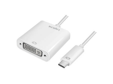 LogiLink Câble adaptateur USB-C - DVI, blanc