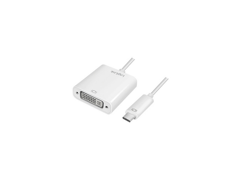 LogiLink Câble adaptateur USB-C - DVI, blanc