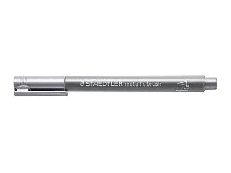 STAEDTLER Feutre pinceau métallisé, blanc